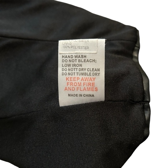 Vera and Lucy Black Liquid Leather Faux Leather Ribbed Cropped Corset Sz. S - Picture 8 of 9